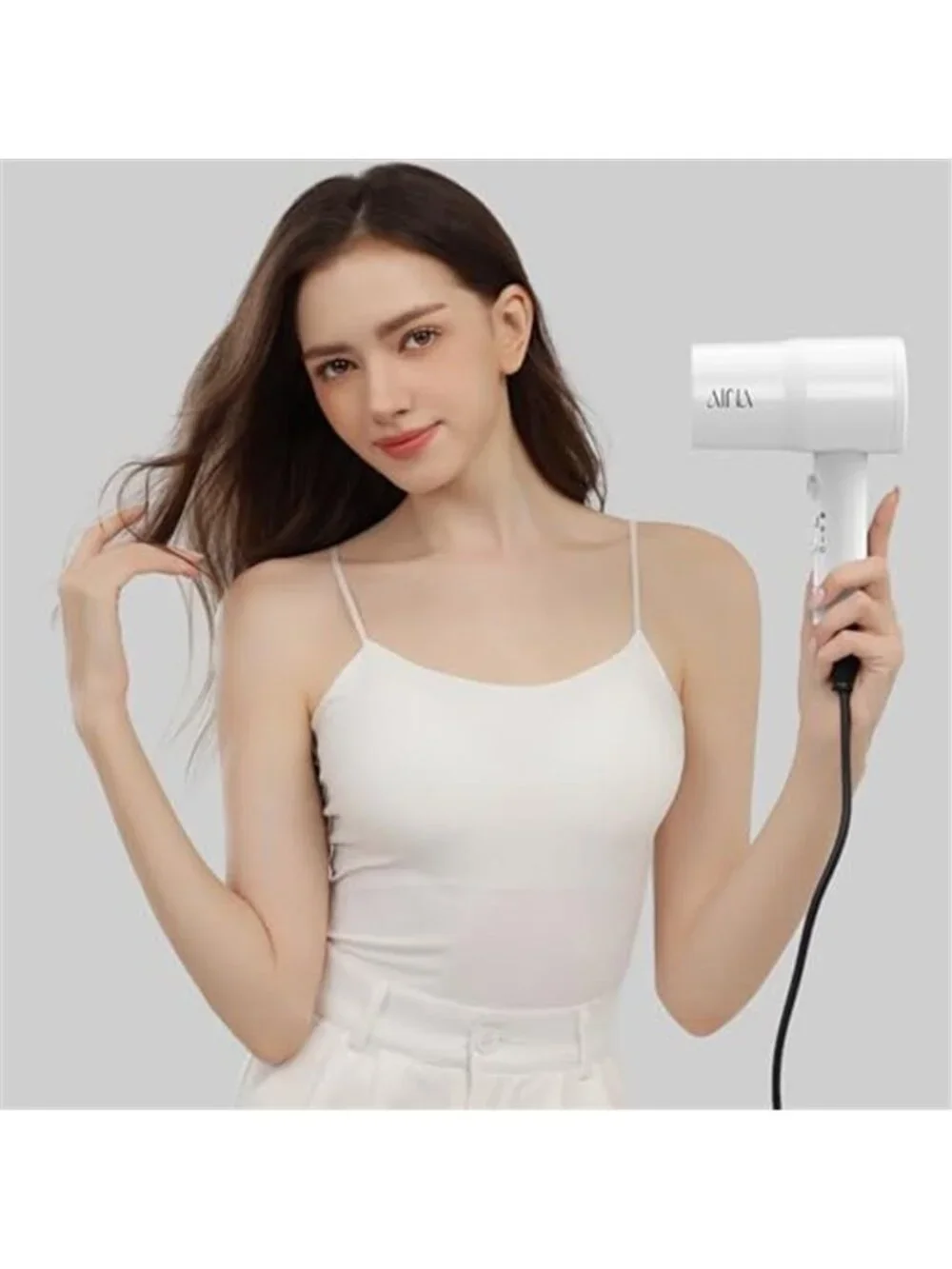 AINA Diffuser Hair Dryer Full-Featured Blow Dryer 110V/1600W(White) | 3 Heat/2